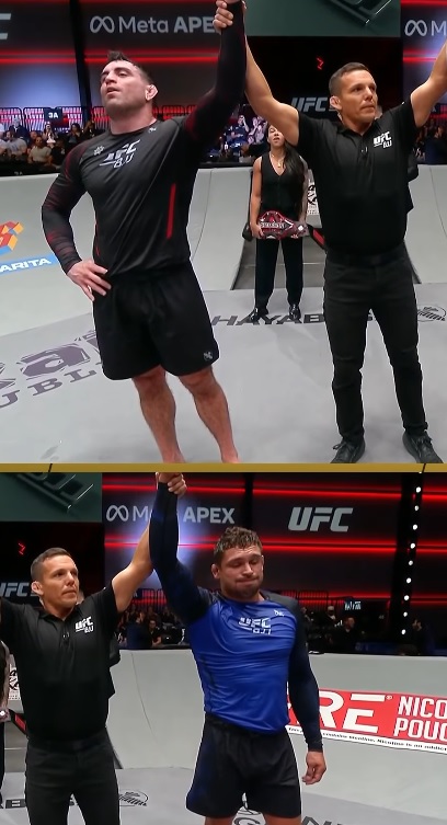 Mason Fowler et Nick Rodriguez après leur match nul pour le titre light heavyweight